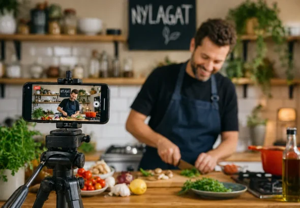 Nylagat i rutan på tv och YouTube matlagning