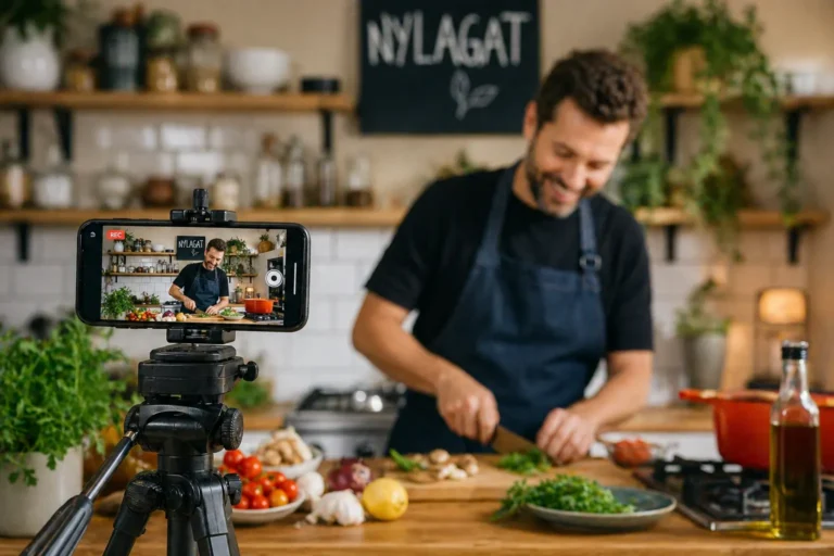 Nylagat i rutan på tv och YouTube matlagning