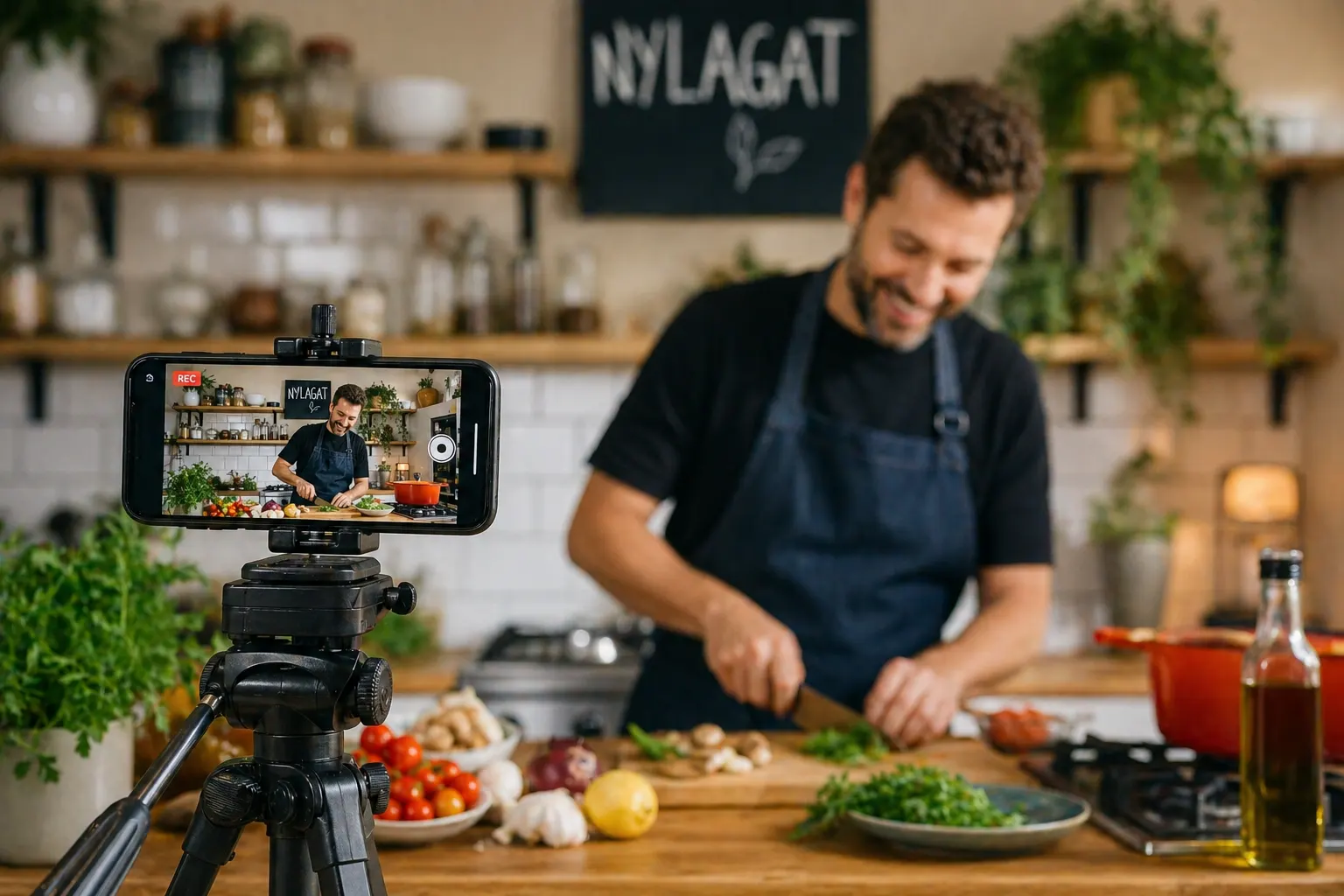 Nylagat i rutan på tv och YouTube matlagning