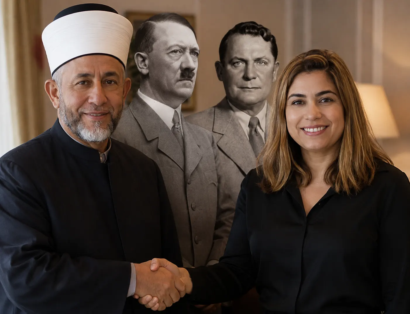 Nooshi Dadgostar och Haj Amin al-Husseini